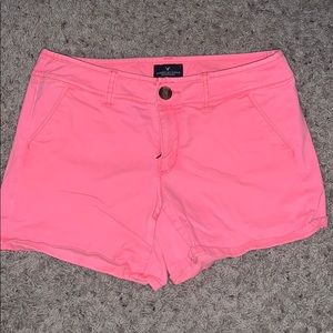 American eagle bright pink shorts